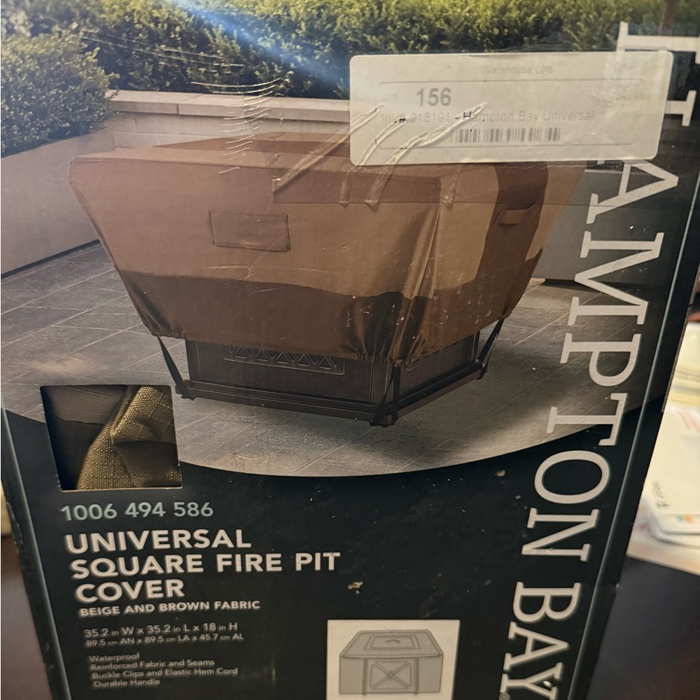 Hampton Bay Universal Square Fire Pit Cover